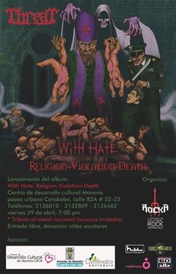 Con invitados de Athanator, Witchtrap e I.R.A, Threat lanzará en concierto su disco "With Hate"...