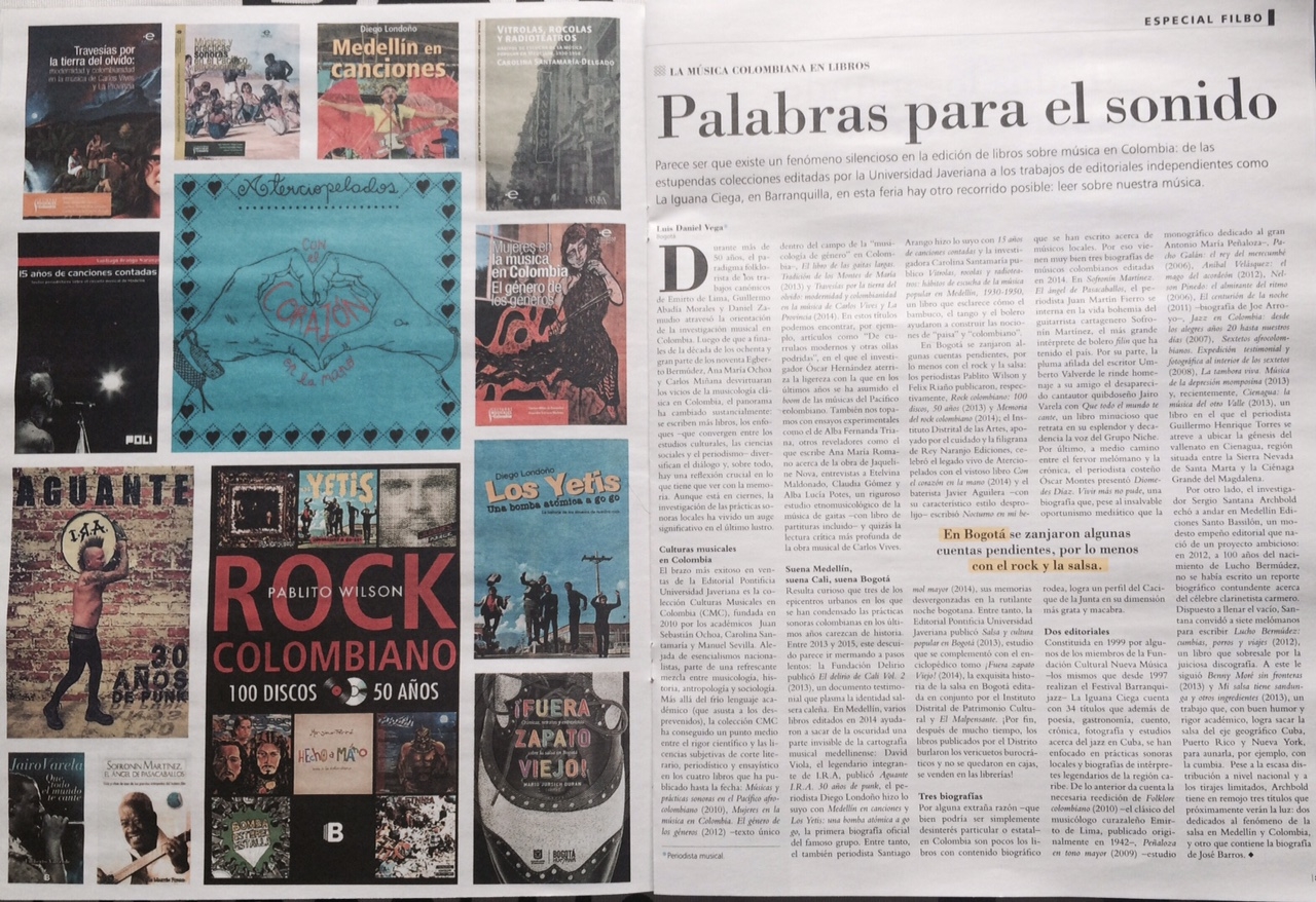 "La música colombiana en los libros" según la Revista Arcadia