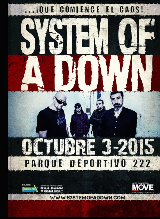 "System Of A Down" en concierto en Colombia